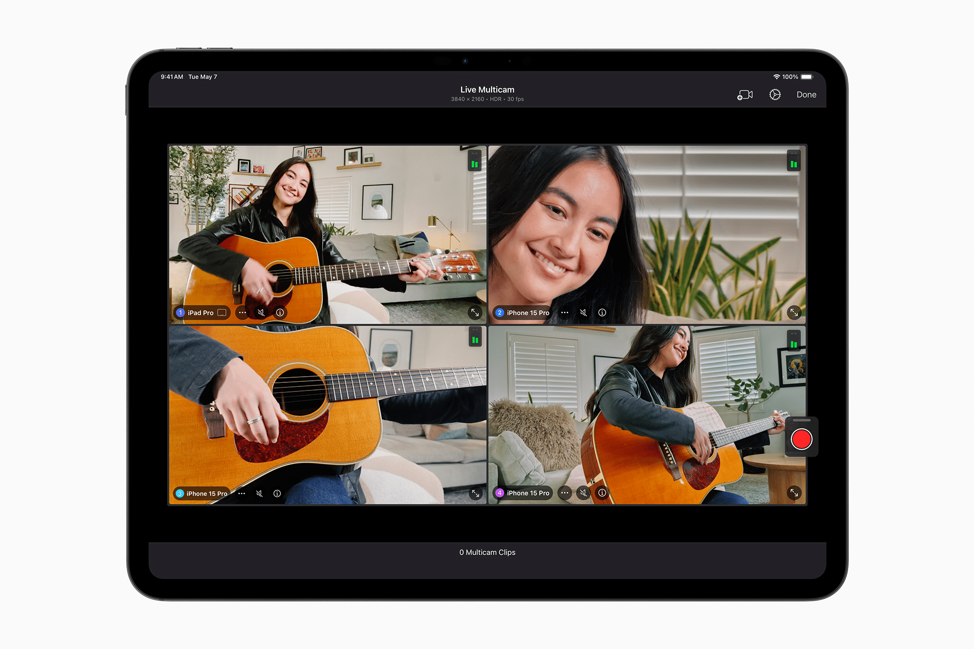 iPad 音频输入使创作者设置更轻松 iPad 音频输入选择让创作者可以更好地控制麦克风、界面、网站和录音应用程序,而无需离开 iPadOS。