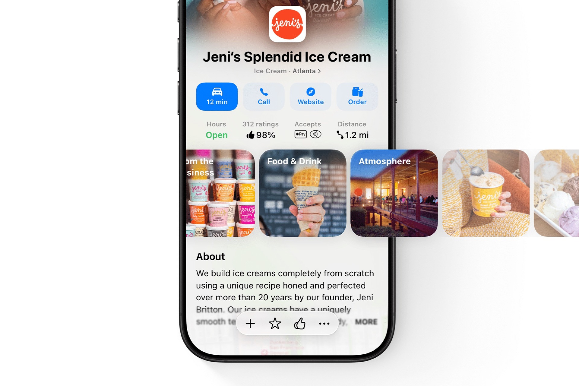 Apple 地图内的数字店面